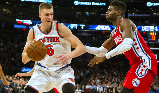 Kristaps Porzingis could have been teammates with Nerlens Noel.  (USATSI)