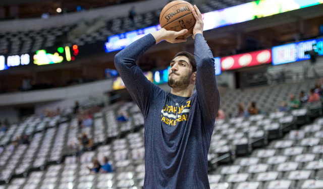 Enes Kanter is happy to be away from Utah.  (USATSI)