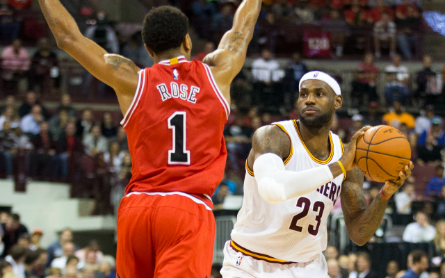 LeBron James Skies to Deny Derrick Rose 