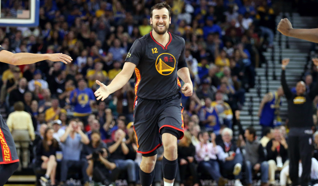 Andrew Bogut is rolling along with the Warriors.  (USATSI)
