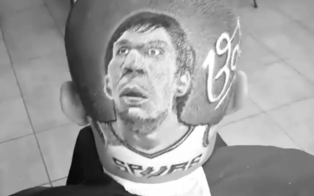 Check out this fan's epic Boban Marjanovic haircut