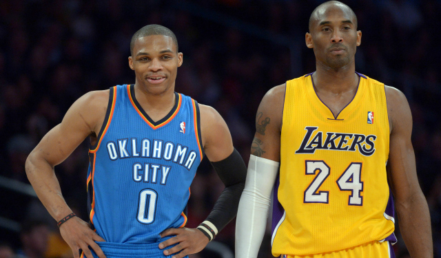 Russell Westbrook and Kobe Bryant, two peas in a pod.  (USATSI)