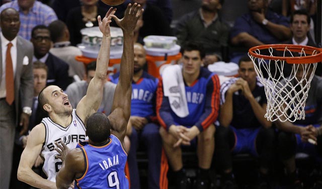 Ibaka has been the key to taking away the Spurs at the rim. (USATSI)