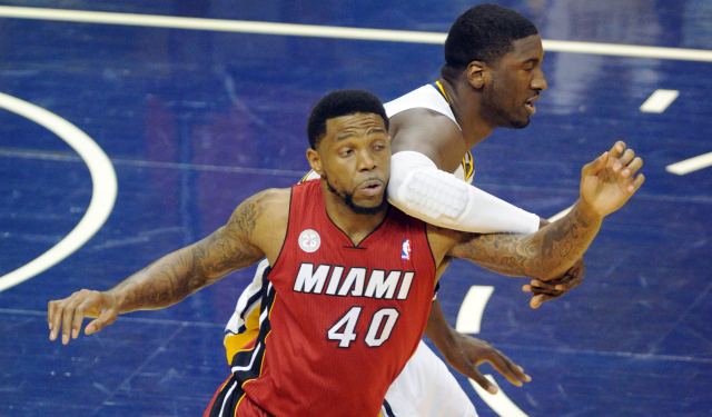 Udonis Haslem has been effective against the Pacers in the past.