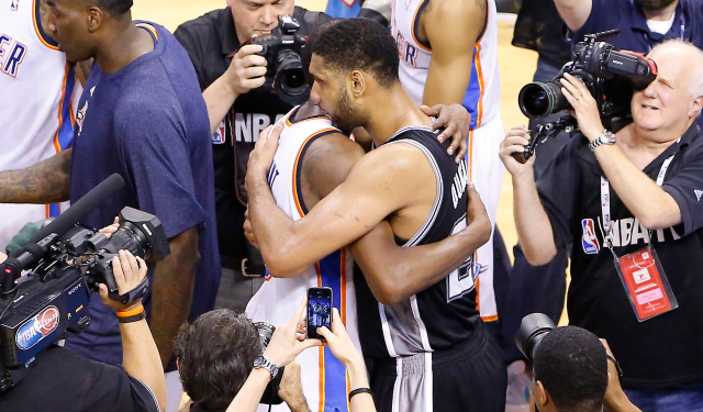 Tim Duncan and the Spurs are going back to the NBA Finals.