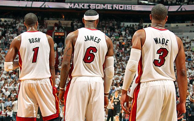 The Big Three won two titles and reached the Finals in each of their four years together.  (Getty)