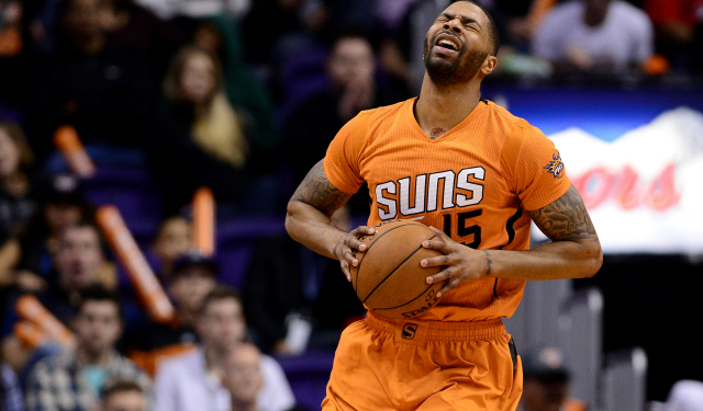 Marcus Morris is not thrilled with the Suns. (USATSI)