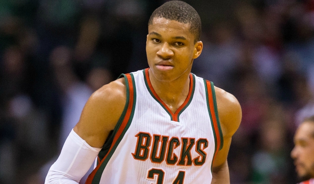 Giannis Antetokounmpo is happy in Milwaukee.  (USATSI)