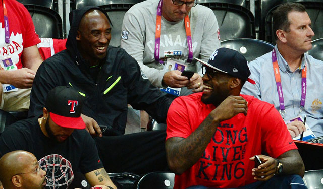 LeBron James Kobe Bryant Olympics friends