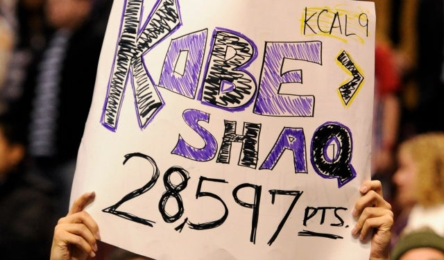 Kobe Bryant and Shaquille O'Neal were always competing with each other. (USATSI)