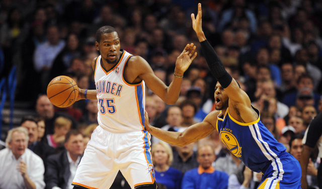 Andre Iguodala guards the MVP.  (USATSI)