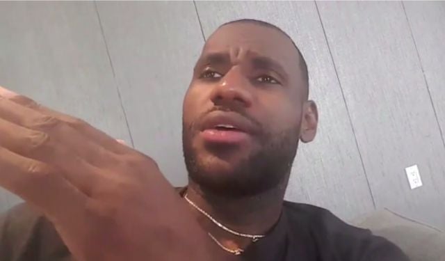 LeBron James is in awe.  (Bleacher Report)