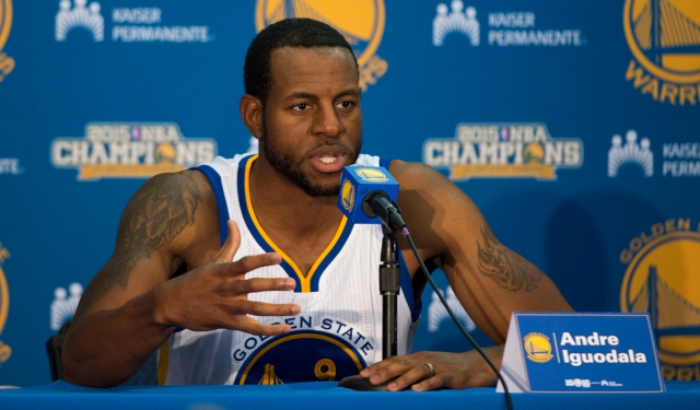 Andre Iguodala is fine coming off the bench but doesn't want an award for it.  (USATSI)