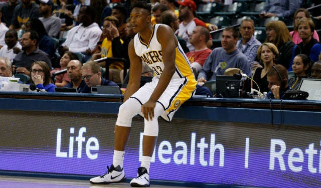 Rookie Myles Turner is adjusting quickly.  (USATSI)