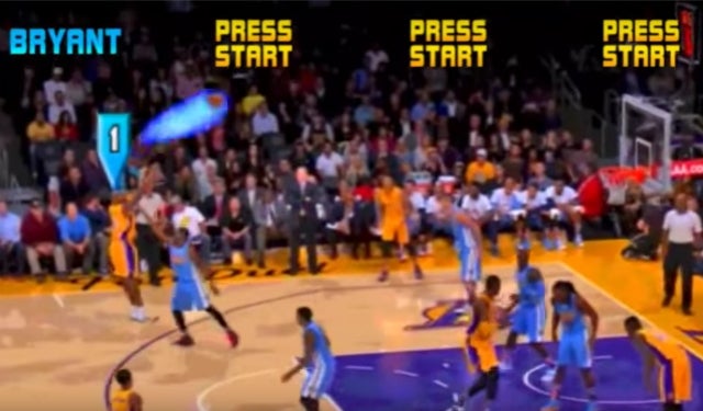 Kobe Bryant, not on fire. (The Cauldron)