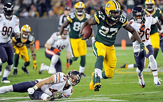 Eddie Lacy rushed for 150 yards on 22 carries against the Bears on Monday. (USATSI)