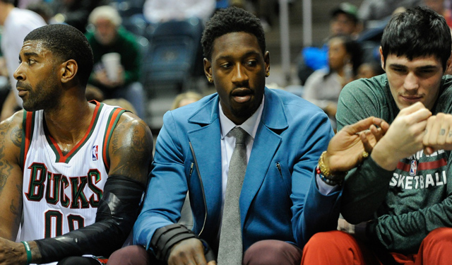 Larry Sanders' (middle) terrible season continues. (USATSI)