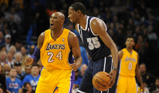 Kevin Durant wants Kobe Bryant to be more respected. (USATSI)