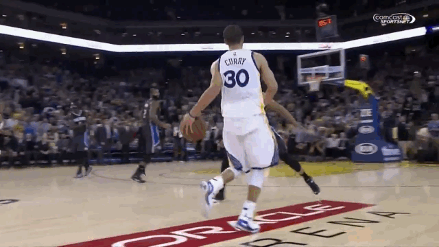 Steph curry buzzer beater gif