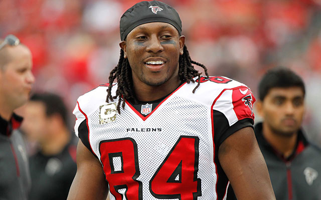 Atlanta's Roddy White is questionable because of his ankle. (USATSI)