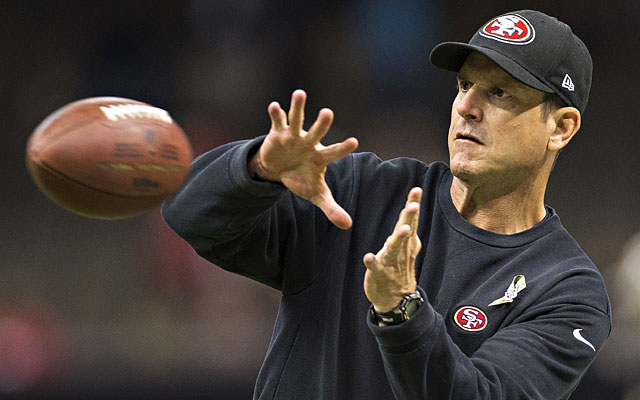 Where will 49ers coach Jim Harbaugh be coaching next season? (Getty)