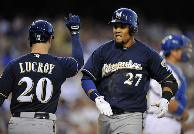 Jonathan Lucroy, Carlos Gomez and the Brewers just keep staying on top. (USATSI)