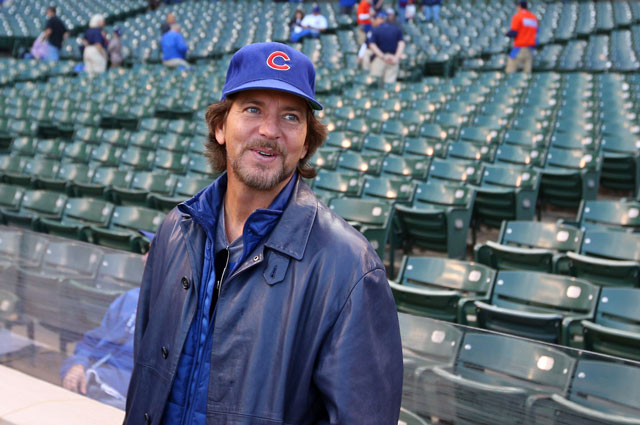 Eddie Vedder, Never Done Celebrating the World Series, Shows Up at Cubs  Spring Training