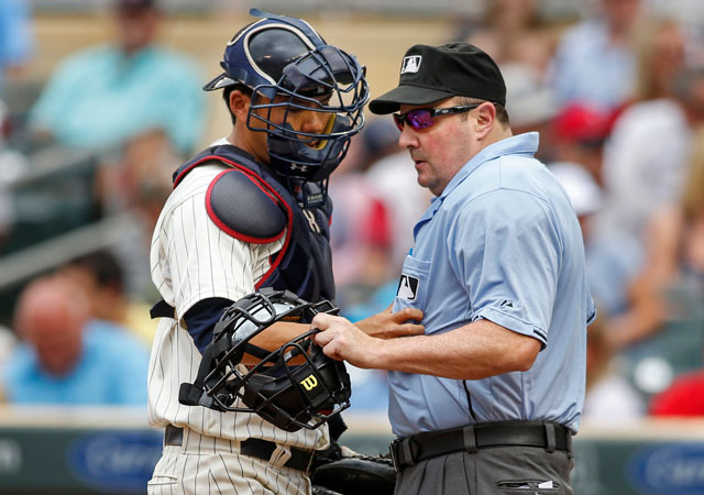 Kurt Suzuki and umpire