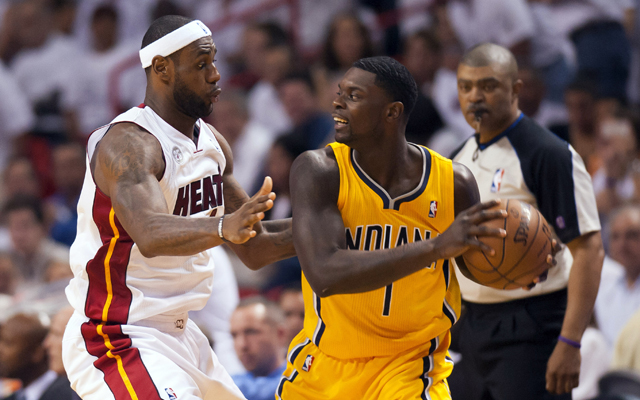 James guarding Stephenson means he guards everybody. (USATSI)