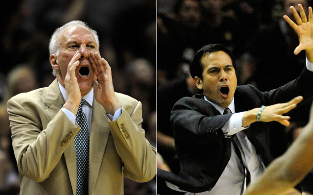 Erik Spoelstra and Gregg Popovich have cast magic in the Finals.   (USATSI)