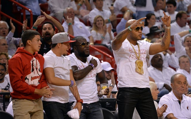 Flo Rida's manager says he's banned from Game 6.   (USATSI)