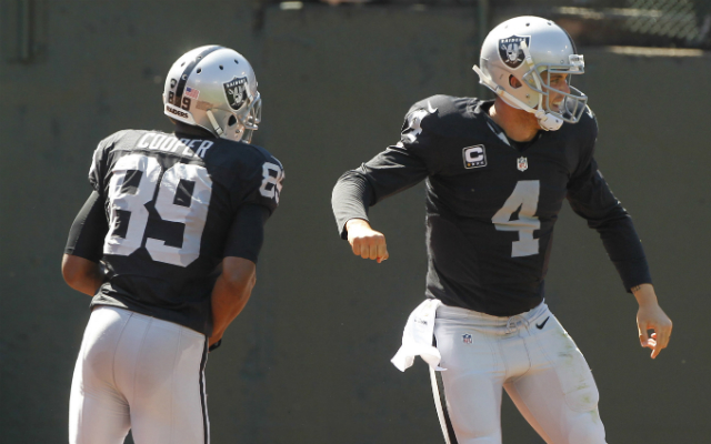 Amari Cooper and Derek Carr have become two cornerstones for the Raiders. (USATSI)