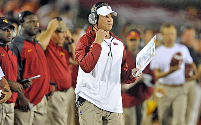 Lane Kiffin and USC's offense appear to be in disarray. (USATSI)