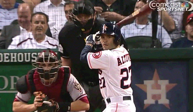 Jose Altuve leaves game after taking pitch to right hand
