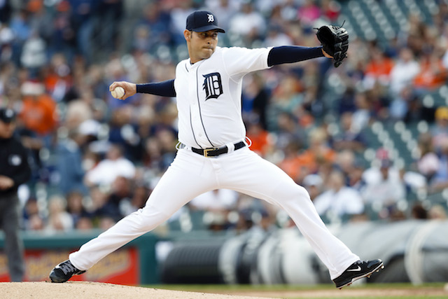 Anibal Sanchez of the Tigers will be on the shelf for a while thanks to a recent pectoral injury. (USATSI)