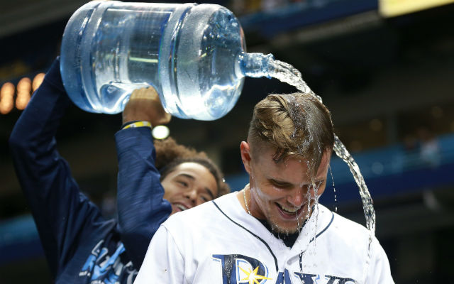 Archer's location is even off when it comes to pouring water bottles over his teammate's head.