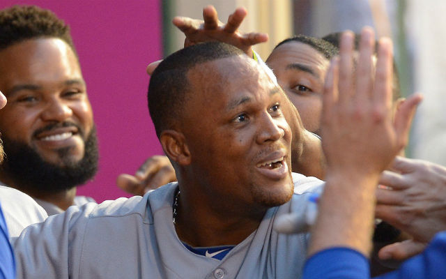 Not spotted: Beltre's response to being touched on the head