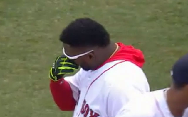 LOOK: David Ortiz brought to tears by daughter's anthem on Opening Day 