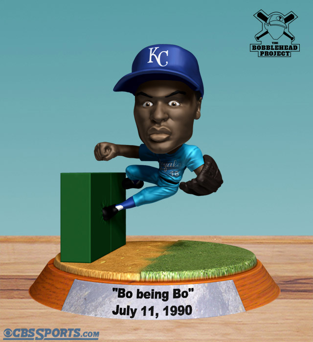 The Bobblehead Project: Bo Jackson scales the outfield wall 