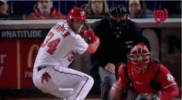 Bryce Harper GIF: Nationals' Phenom Launches 1st Home Run of the Season, News, Scores, Highlights, Stats, and Rumors