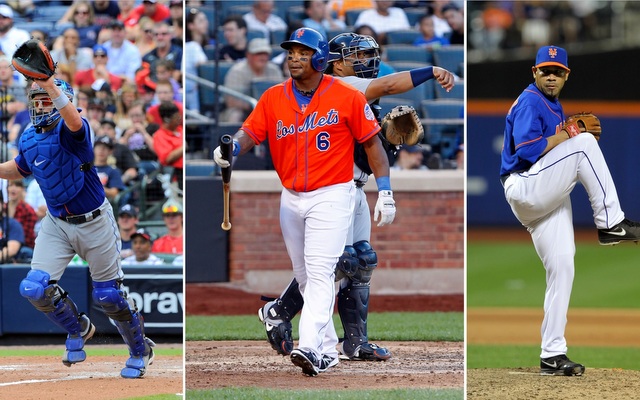 From left: John Buck, Marlon Byrd and Pedro Feliciano could all be on the move this week.