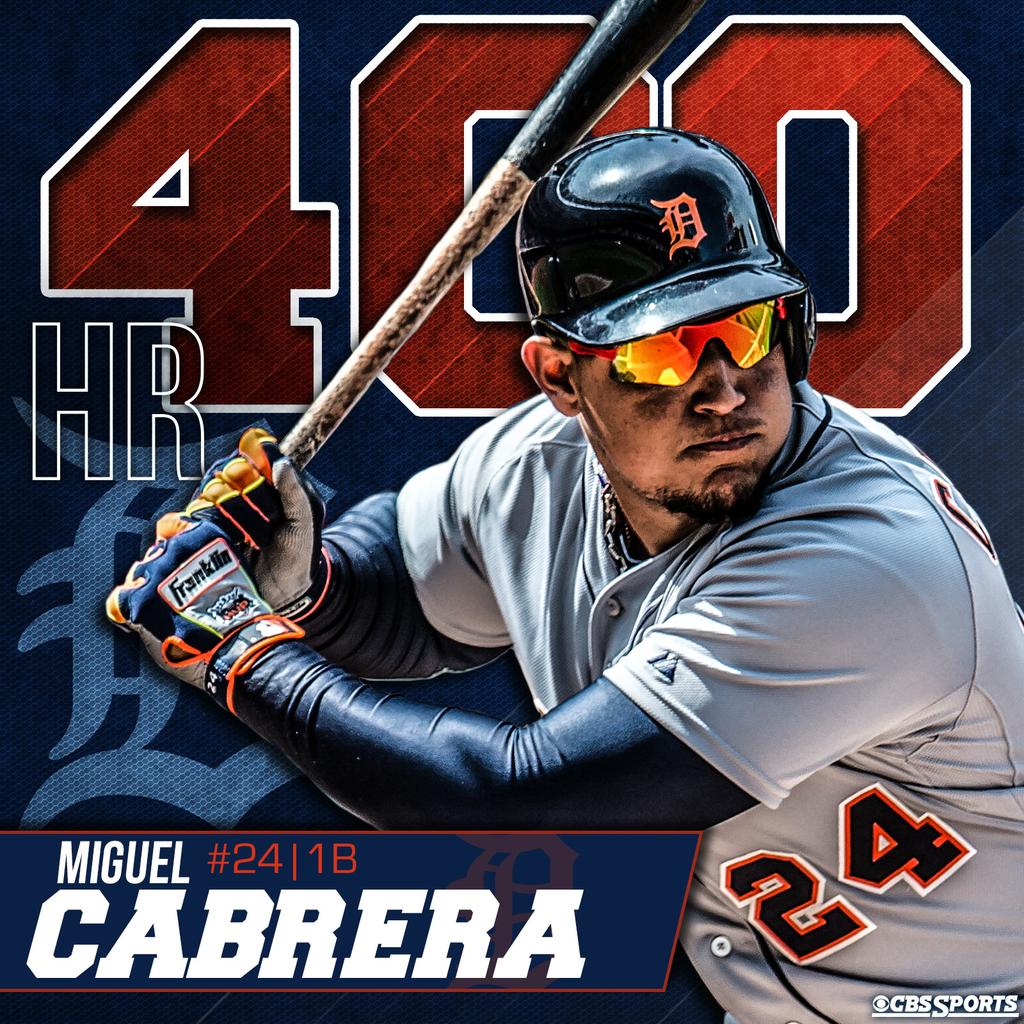 WATCH: Miguel Cabrera hits 400th career home run 