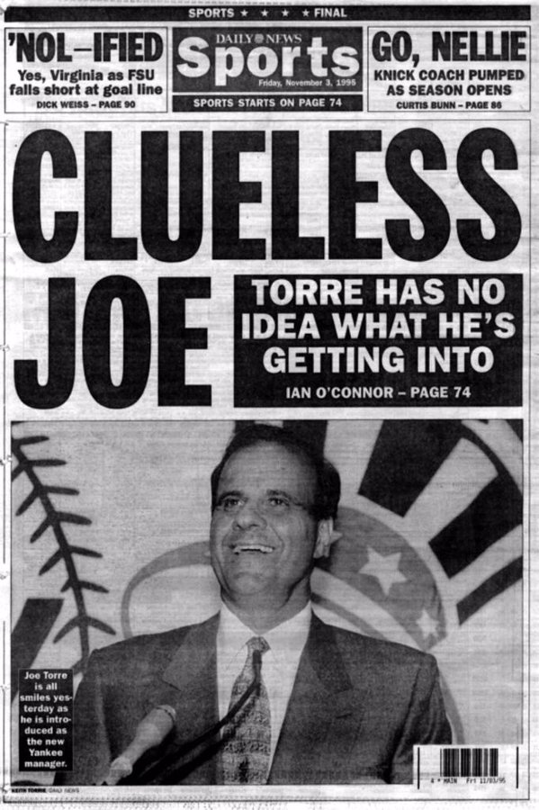 On this date in 1995: Yankees name Joe Torre new manager