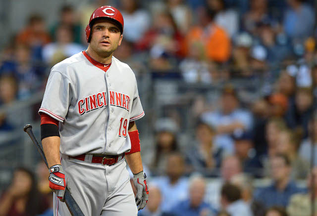 Joey Votto can’t seem to shake the quad injury that’s plagued him for much of the season. (USATSI)