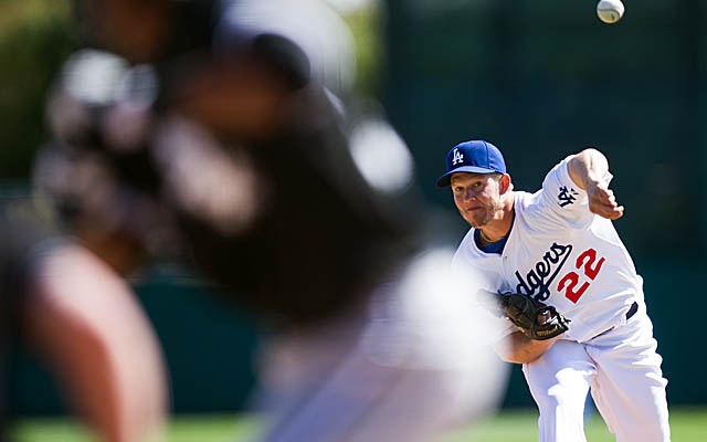 Kershaw's spotless so far, pitching 16 scoreless innings and collecting two wins. (Getty Images)