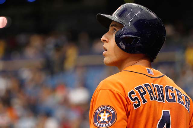 George Springer’s return to the Astros may have hit a snag. (USATSI)
