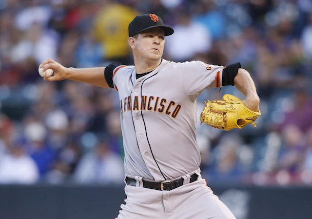 Matt Cain’s balky hamstring will keep him off the mound for now. (USATSI)