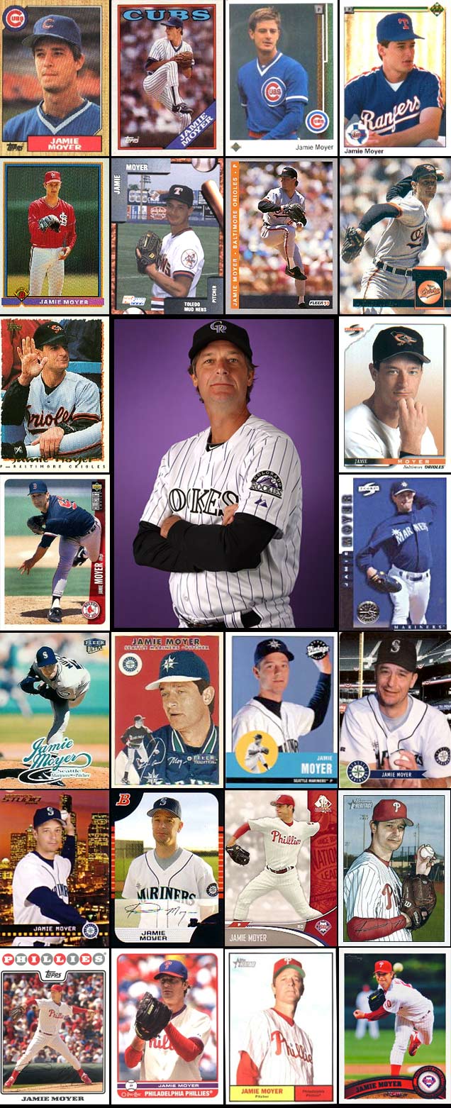 Jamie Moyer through the years, baseball-card style 