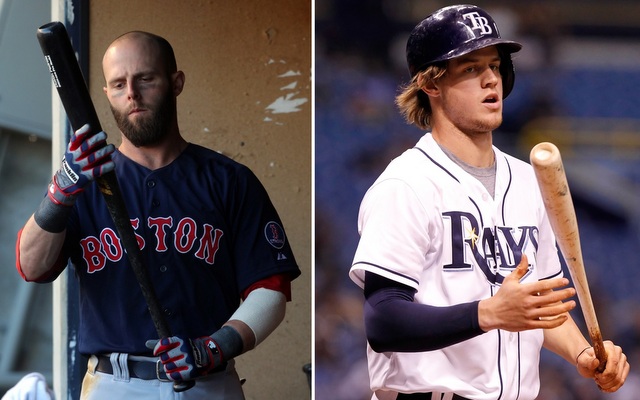 Weather permitting, Dustin Pedroia (left) and Wil Myers will bat third in Game 1 of the ALDS.