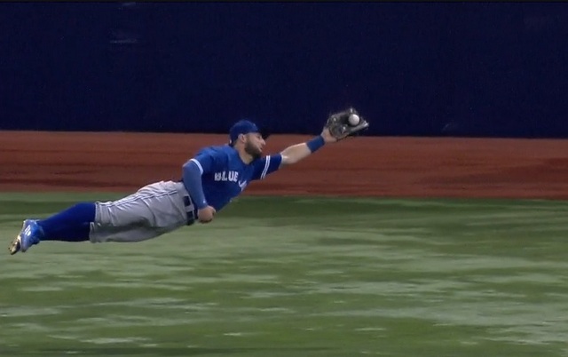 Blue Jays centre fielder Kevin Pillar on 'Superman' catches